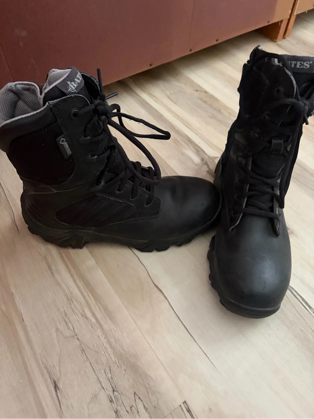 Boys Bates Black Lace-Up Tactical Boots